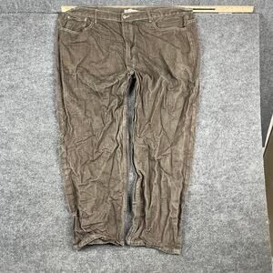 Members Property Jeans Mens 50x33 Brown Straight Leg Casual Workwear Pants